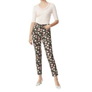 Rebecca Taylor La Vie Ariane Floral Ines Jeans High Rise Straight Leg Size 29